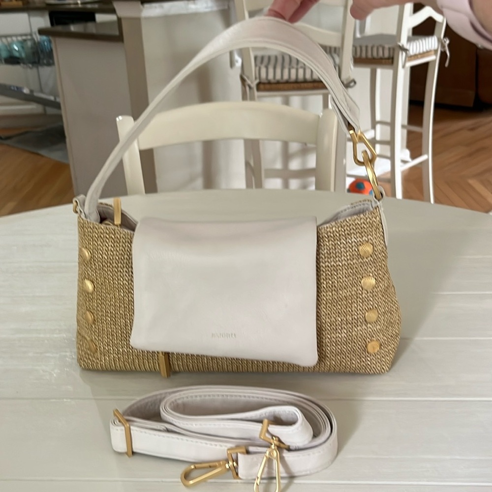 Hammitt VIP Satchel in Raffia White